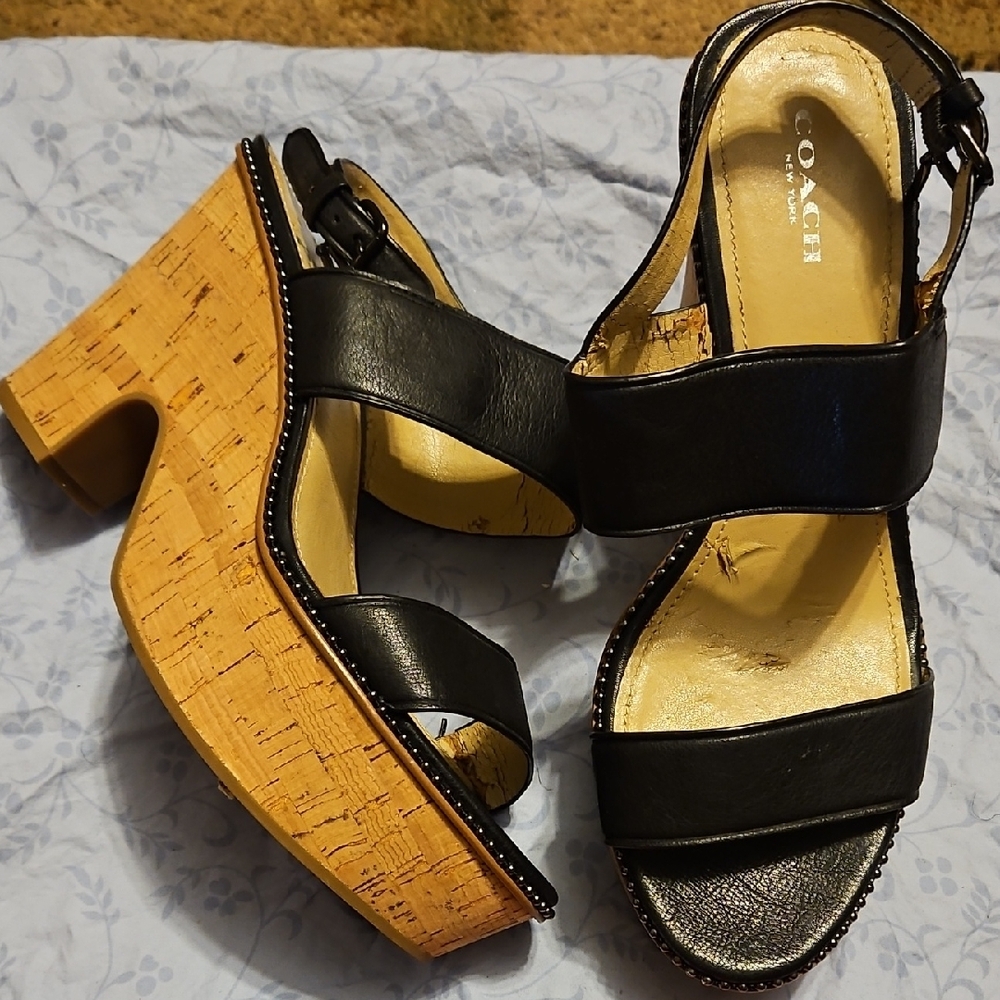 Coach Black Women's Platform Sandals